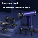 New Electric Massage Gun With Heat Cold 9 Gears Multifunctional Fascia Gun Home Portable Gym Use Small Quiet Handheld Massager 5