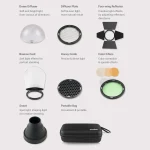 Godox AK-R1 Flash Accessory Set Mini Photography Allowance For Godox AD200 H200R V1 Round Flash lamp Head Soft light ball 2