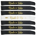 7/1Pcs Bride To Be Sash Wedding Decoration Bridal Shower Team Bride Tribe Satin Sash Hen Bachelorette Party Decoration Supplies 2