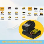 DCB112 Battery Charger For Dewalt 10.8V 12V 14.4V 18V 20V DCB206 DCB205 DCB204 DCB203 DCB120,DCB107 DCB115 DCB105(No battery) 5