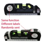 Laser Level Line Tool Multipurpose Laser Level Kit Standard Cross Line Lase 8 Feet Measure Tape Ruler With Metal Tripod Stand 6