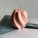 Geometric Wave Aromatherapy Candle Silicone Mold Twisted Spiral Abstract Craft Plaster Resin Mould Candle Making Supplies 4