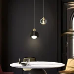 Nordic Luxury Crystal LED Chandelier Double Head Long Line Hanging Lamp For Home Decor Restaurant Bar Bedroom Pendant Lights 2