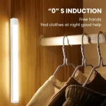 Wireless Rechargeable LED Night Lights Motion Sensor Lights Closet Kitchen Night Lights Bedroom Sensor Light Cabinet Stair Light 4