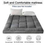 NewestFoldable Lightweight Portable Sleeping Pad/Tatami Mat Japanese Futon Mattress  Soft Fabric,Easy Storage & Travel Mattress 5