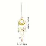 1pc star moon wind chime pendant cross border exclusive crafts garden decoration pendant sun catcher 3