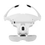 Magnifying Glasses Reading Illuminated Magnifier 1.0X 1.5X 2.0X 2.5X 3.5X 2 Lights Adjustable Head Illuminated Loupe Magnifier 6