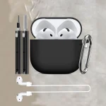 Silicone earphone case For Apple AirPods 4 Case Wirless hesdphones Earbuds case with   hook