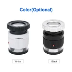 LED Scale Loupe 30X Adjustable Magnification Magnifier Metal Cylinder Mirror with Scale Small Reading Mirror Jewelry Magnifier 6