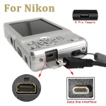 UC-E6 Digital Camera USB Data Cable Mini 8 Pin  for Nikon CoolPix Fuji Panasonic Olympus Sony 1M 1.5M 3