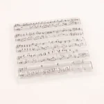 Musical Symbol Clear Silicone Stamp Scrapbooking Stamps for DIY Scrapbook Photo Albums Paper Notebook Card Making Arts Crafts 3