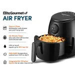 EAF2612D Personal 2.1Qt Compact Space Saving Programmable Hot Air Fryer Oil-Less Healthy Cooker with Timer and Temperature Cont 3