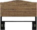 Serena Handwoven Natural Fiber Rattan Bed Headboard, Banana Leaf, Queen 4