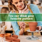 50 Pcs Tiny Terracotta Pots - 1.3 inch Small Mini Clay Pots with Drainage Holes Flower Nursery Terra Cotta Pots for in/outdoor 4