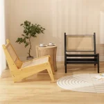 Wicker Chair Casual Chair Bedroom Single Sofa Chair Homestay Lounge Chair New Armchair Japanese-style Backrest Chairs New Sales 4