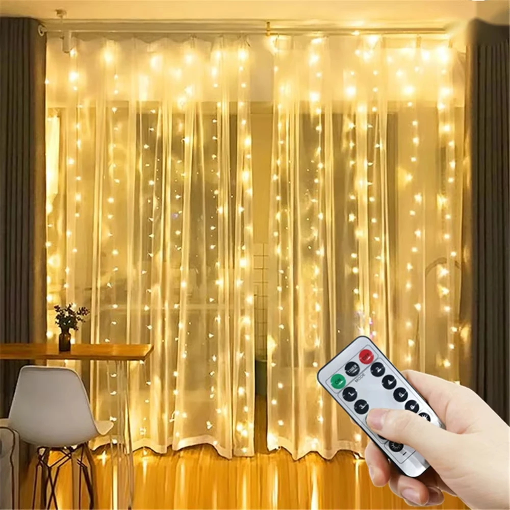 3Mx1M/2M/3M LED String Lights USB Fairy Lights Garland for New Year Wedding Festive Party Christmas Home Curtain Decoration 3Mx1M/2M/3M LED String Lights USB Fairy Lights Garland for New Year Wedding Festive Party Christmas Home Curtain Decoration