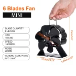 Mini Stove Fan 6 Blade Heat Powered Fireplace Fan Log Wood Burner Eco-fan Quiet Fireplace Fan Home Winter Warm Heat Distribution 4