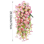 2pcs UV-Resistant Artificial Morning Glory & Eucalyptus Hanging Decor - Perfect for Home, Garden, Weddings | Versatile Outdoor 6
