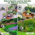 Solar Irrigation System, Latest Garden Plant Drip Irrigation System Kit with Display Screen, Travel Automatic DIY Watering Timer 5