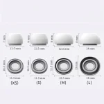 Eartips For Airpods Pro 1/2 Ear Pads Silicone Case Pressure Relief Hole Ear Caps Cushion Eartips Buds Earphone Air Pods Pro 3