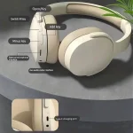 Wireless Bluetooth 5.3 Headphones over Ear Hifi Stereo Headsets True Sports with Earphones Tf/Aux Music Player with Mic 4