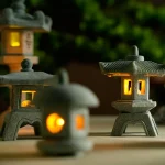 Mini Pagoda Lantern Light Garden Statue Micro Landscape Fish Tank Zen Yard Aquarium Bonsai Zen Garden Home Outdoor Decorations 4