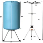 COSTWAY Portable Clothes Dryer Ventless Laundry Dryer with Heated Air Circulation System for Efficient Home and Dormitory Use C 5