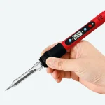 80W Soldering iron kit adjustable temperature LCD solder welding tools Ceramic heater soldering tips Tweezers soldering wire 5