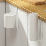 Stainless Steel Wall-Mounted Toilet Paper Holder - No Drill Space-Saving Design, Bathroom & Outdoor Storage Toilet Accessories 3