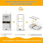 Portable Foldable Clothes Dryer with Timer Function for Home Apartments and RV Use Large Capacity Electric Drying Rack with Eas 2