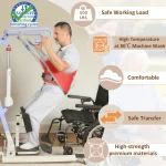Ehucon Sit to Stand Lift Sling,Padded Back Support and Comfort Transfer Sling,Heavy Duty Patient Mobility Aid for Elderly 500lbs 2