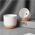 Self Watering Flowerpot Automatic Water Absorption Storage Round Double-layer Succulent Planter Pot Small Green Plant Flowerpot 2