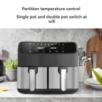 New Double-pot Air Fryer, Large Capacity, 8L, Double-bin, Electric Frying Pan Multifunctional Double-barrel Household Air Fryer 3