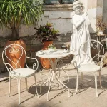 European Retro Iron Garden Furniture Sets Outdoor Courtyard Garden Balcony Table and Chair Set cafe Dining Table and Chairs Z 4