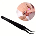 Stainless Steel Curved Straight Eyebrow False Eyelash Tweezers Nail Art Extension Makeup Tool Eeyelashes Tweezers 4