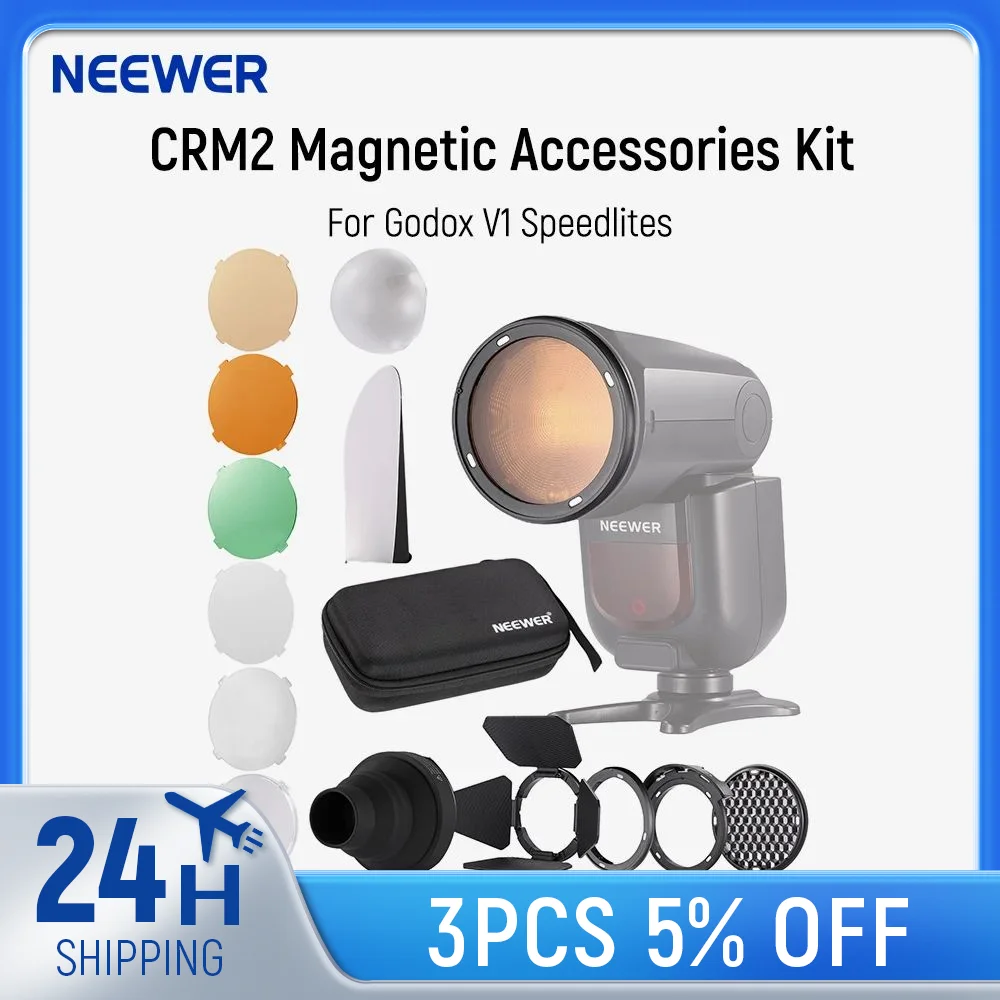 NEEWER CRM2 Magnetic Accessories Kit for Round Head Flash Z1-C Z1-N Z1-S Z2-C Z2-N Z2-S Compatible with Godox V1 Speedlites NEEWER CRM2 Magnetic Accessories Kit for Round Head Flash Z1-C Z1-N Z1-S Z2-C Z2-N Z2-S Compatible with Godox V1 Speedlites