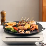 Roasting Round Pans Korean Aluminum Nonstick Grill Top Griddle Pan Bbq Fry Grill Outdoor Cast Iron Barbecue Griddles Grill Pans 4