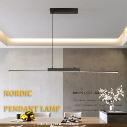 Pendant Lights Modern Simple Dining Room Lights For Kitchen Long Chandelier Living Room Pendant Lamp Home Decoration Lighting