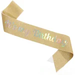 This Is My Birthday Sash for Women Girl  Ribbon Birthday Queen Double Cloth Material Birthday Party Decoration Supplies 4