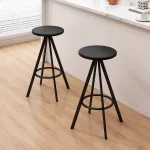 Nordic Modern Bar Stools with Round Seat  Luxury Counter Height Kitchen Island Stools for Home Bar & Restaurant Bar Furniture 4