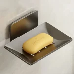 2026 Aluminum Alloy Soap Holder Bathroom Soap Dish With Drain Water Wall Mounted Soap Box Bathroom Accessories 3