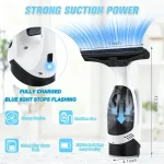 Cordless Window Vacuum Cleaner Rechargable 3-in-1 Spray/Clean/Suck Window Cleaning Tool Set for Showers Mirrors Tiles Home Use 2