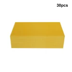 30-Pack Natural Beeswax Hive Foundations Beekeeper's Starter Kit 7.68x16.34" Beekeeping Sheets for Increased Honey Production 5