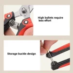 1PC Pruning Shear Branch Scissors Stainless Steel Non-Slip Handle Sharp Pruning for Household Garden Fruit Tree Trimming Tools 5