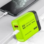 120W USB C 2Ports Charger Kit Green Wall Plug EU/US Adapter Fast Charging For iPhone iPad Samsung Xiaomi USB Type C Data Cables 2