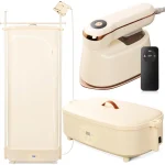 3 in 1 Portable Clothes Dryer, Hanging Iron & Drying Rack, 1000W Small Compact Foldable Electric Laundry Dryers Machine with Tim