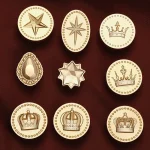 3D Embossed Wax Seal Stamp Crown/pentagram/gemstone For A Copper Head Envelopes Wedding Invitations Scrapbooking 2