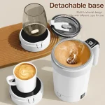 Automatic Stirring Cup Rechargeable Electric Stirring Mugs Magnetic Mixer Stainless Steel Coffee Mug Rotating Magnetic Tumbler 3