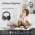 9D Surround Sound Wireless Bluetooth Headphones Over Ear Headsets True Sports Earphones Support TF/AUX Music Player with HD Mic 5