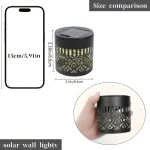 Outdoor Solar Fence Light IP65 Metal Yard Wall Lamp for Outdoor Garden Deck Steps Wall Home Decor Festive Atmospheres 6
